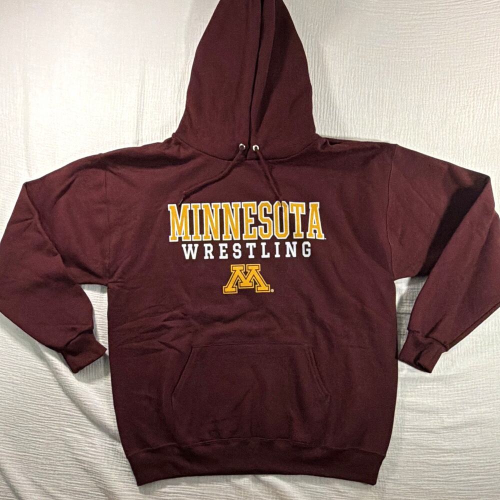 Champion Minnesota Golden Gophers Wrestling Maroon Sweatshirt Hoodie Men’s L